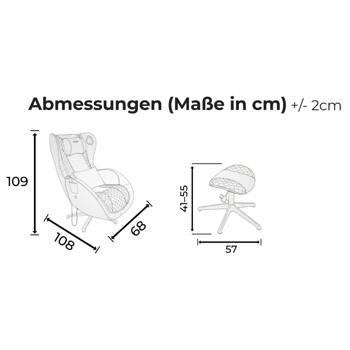Ruhesessel London Abmessungen