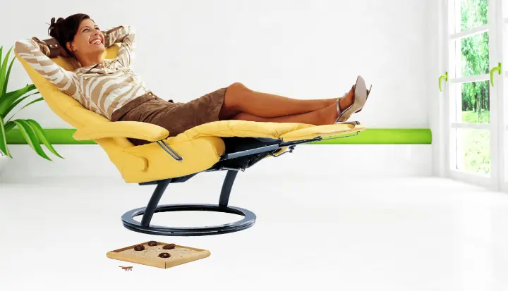 Komfort Sessel Mit Bezug Aus Leder